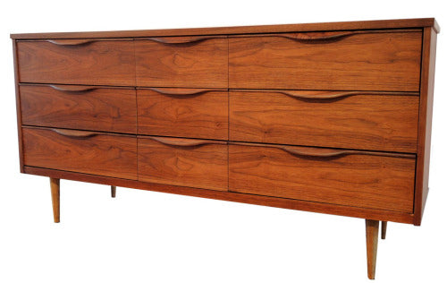 Mid Century Modern Walnut Dresser