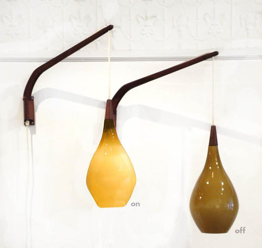 Holmegaard Amber Glass Pendant