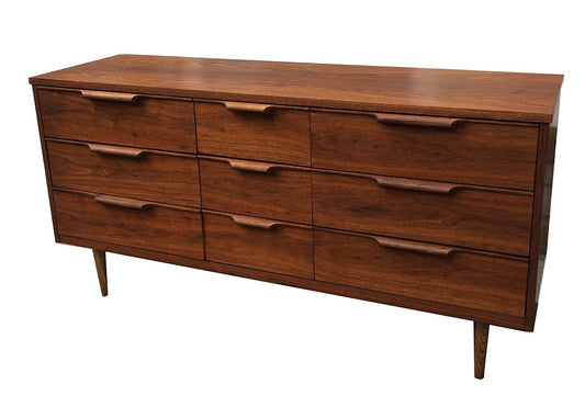 Mid Century Nine Drawer Dresser