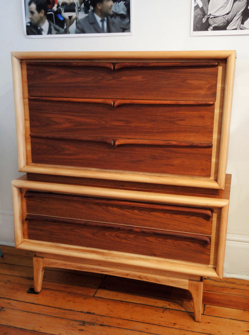 Walnut & Ash High Boy Dresser