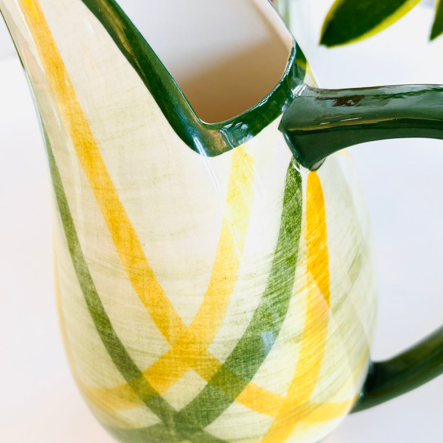 Vernonware Gingham Pitcher