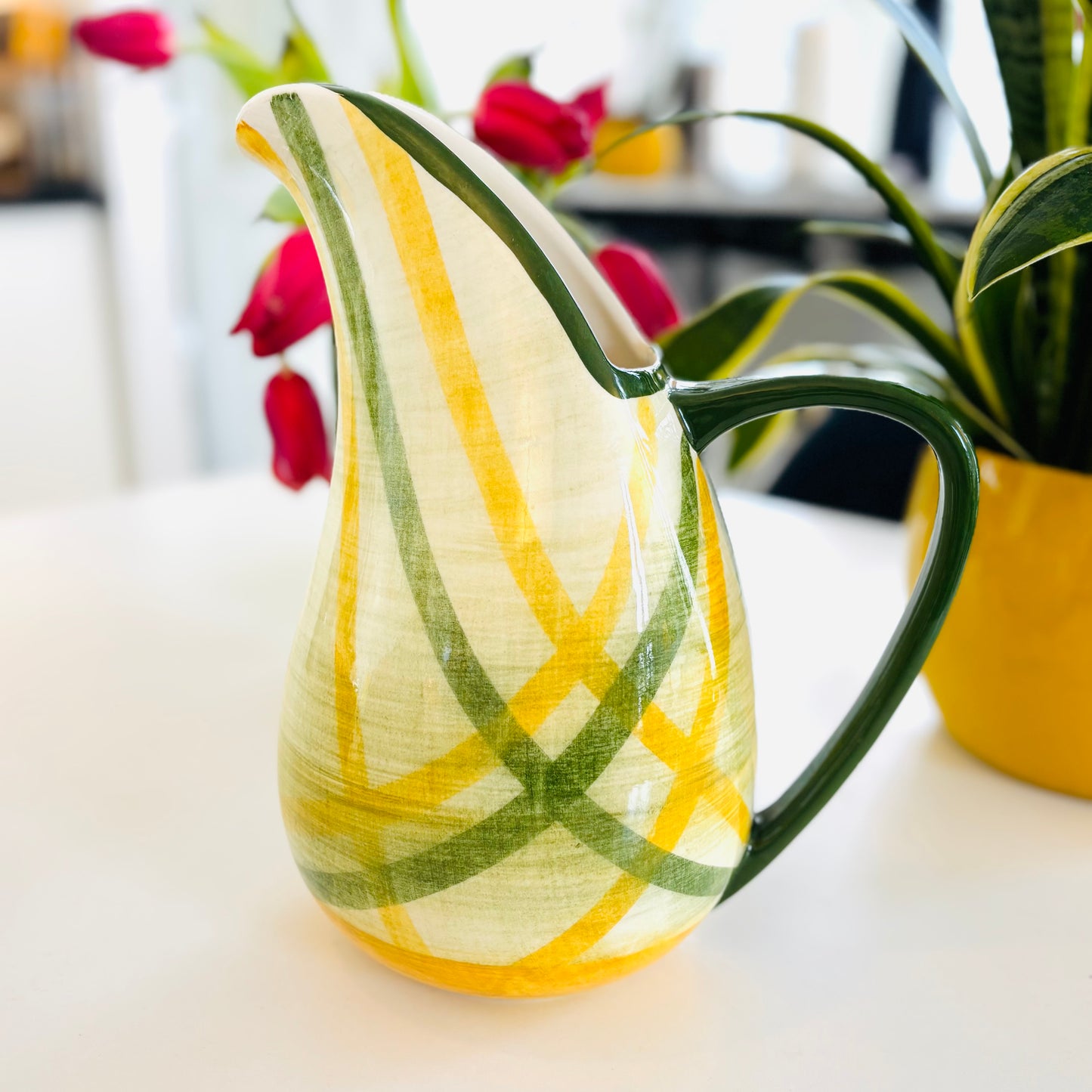 Vernonware Gingham Pitcher