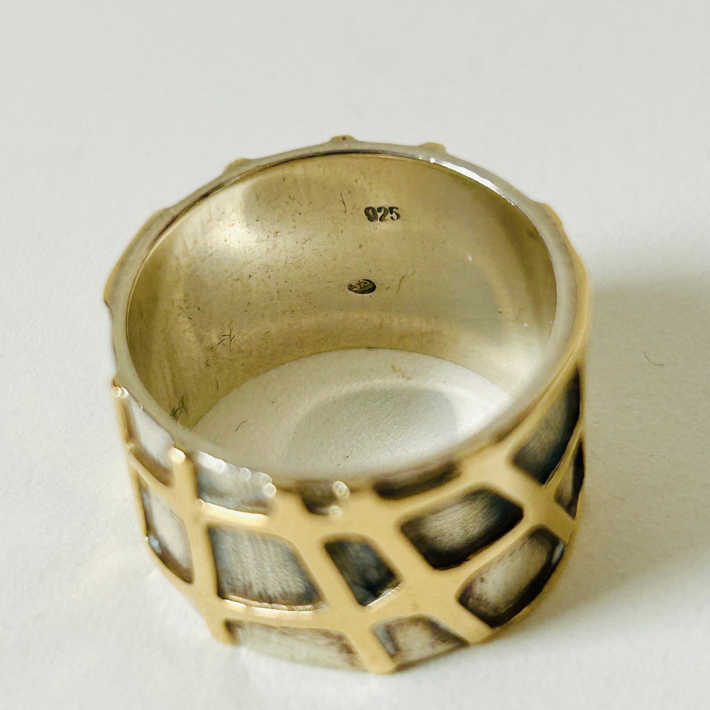 Silver & Gold Abstract Ring