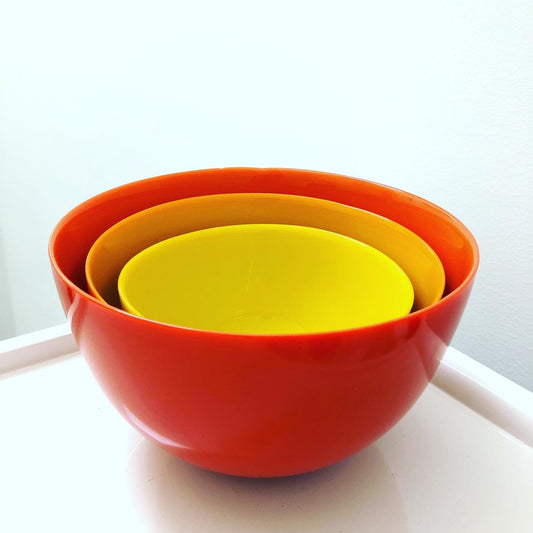 Trio of Colora Art Glass Bowls