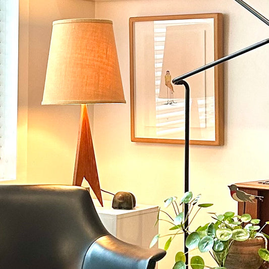 Teak Tripod Lamp