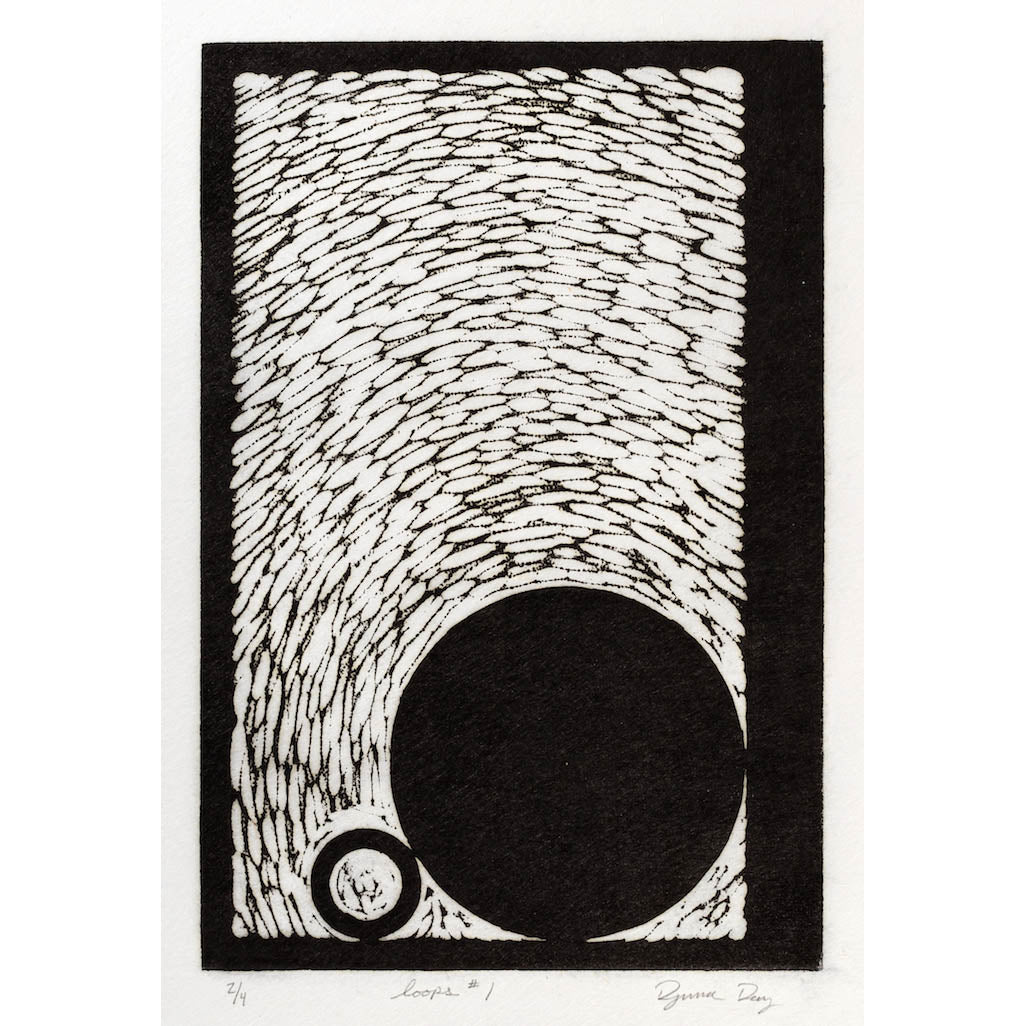 Woodblock Print, Loops #1