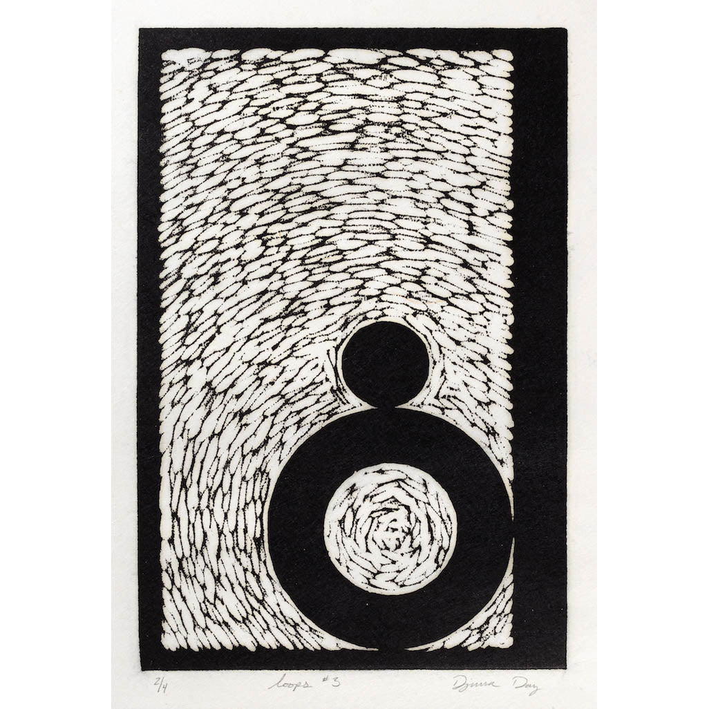 Woodblock Print, Loops #3