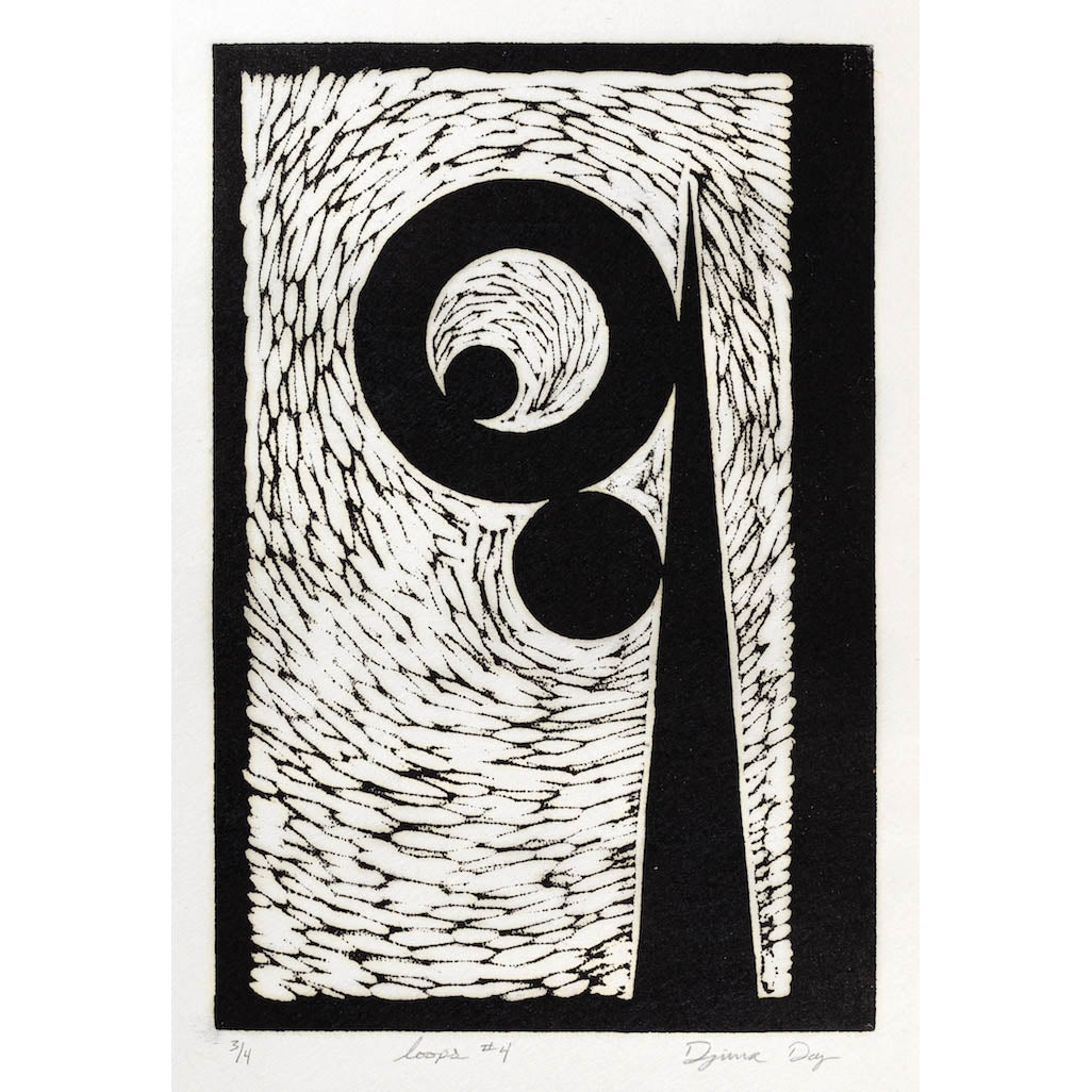 Woodblock Print, Loops #4