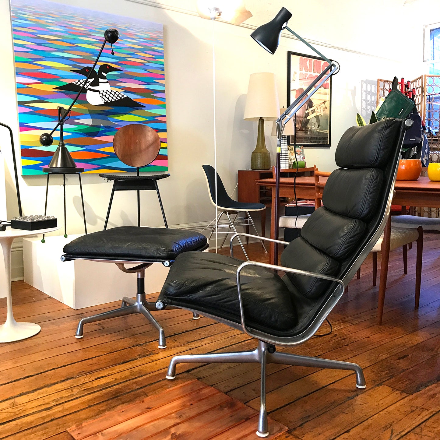 1970s HM Soft Pad Chair and Ottoman