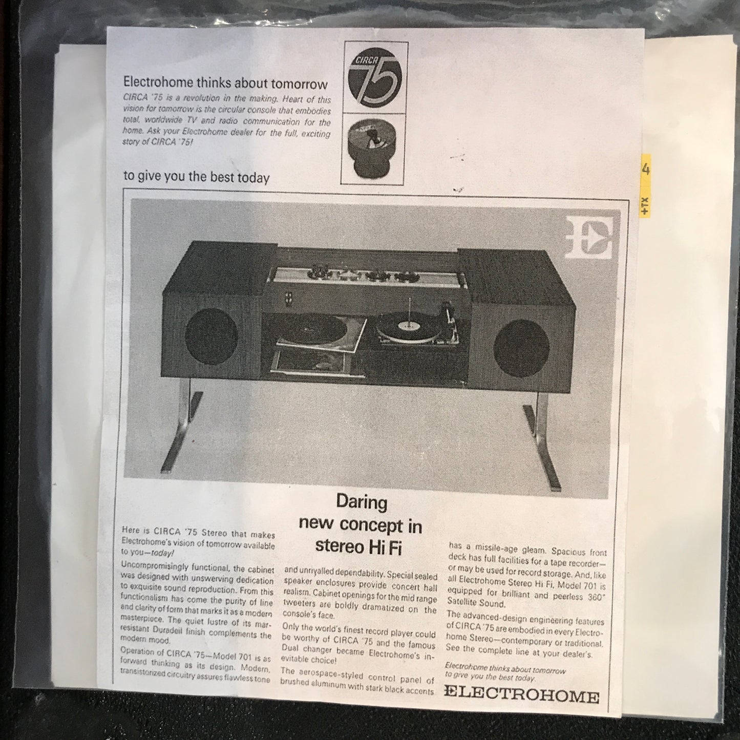 1970s Electrohome Stereo