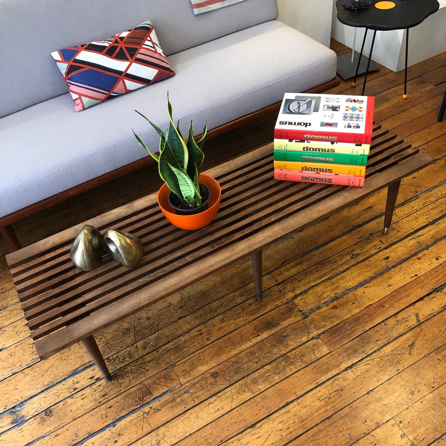 1960's Teak Slat Bench