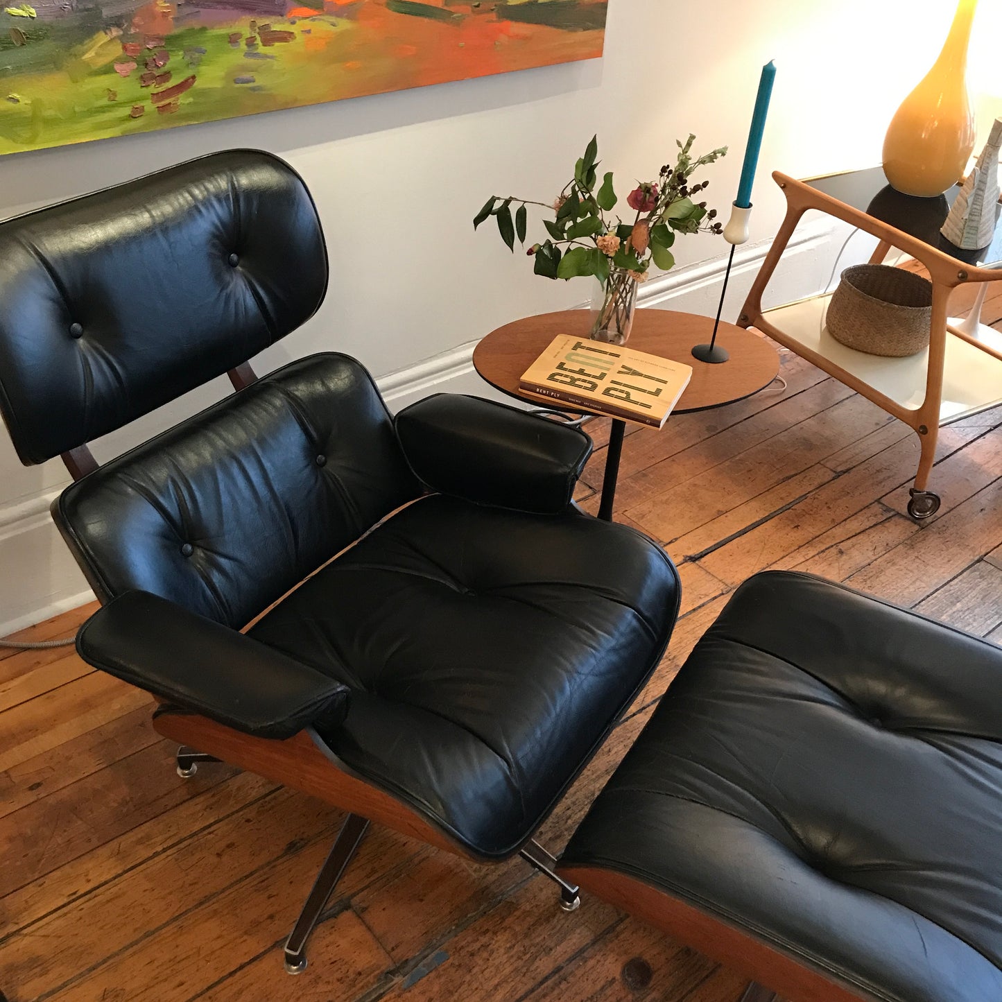 Eames Style Lounge & Ottoman