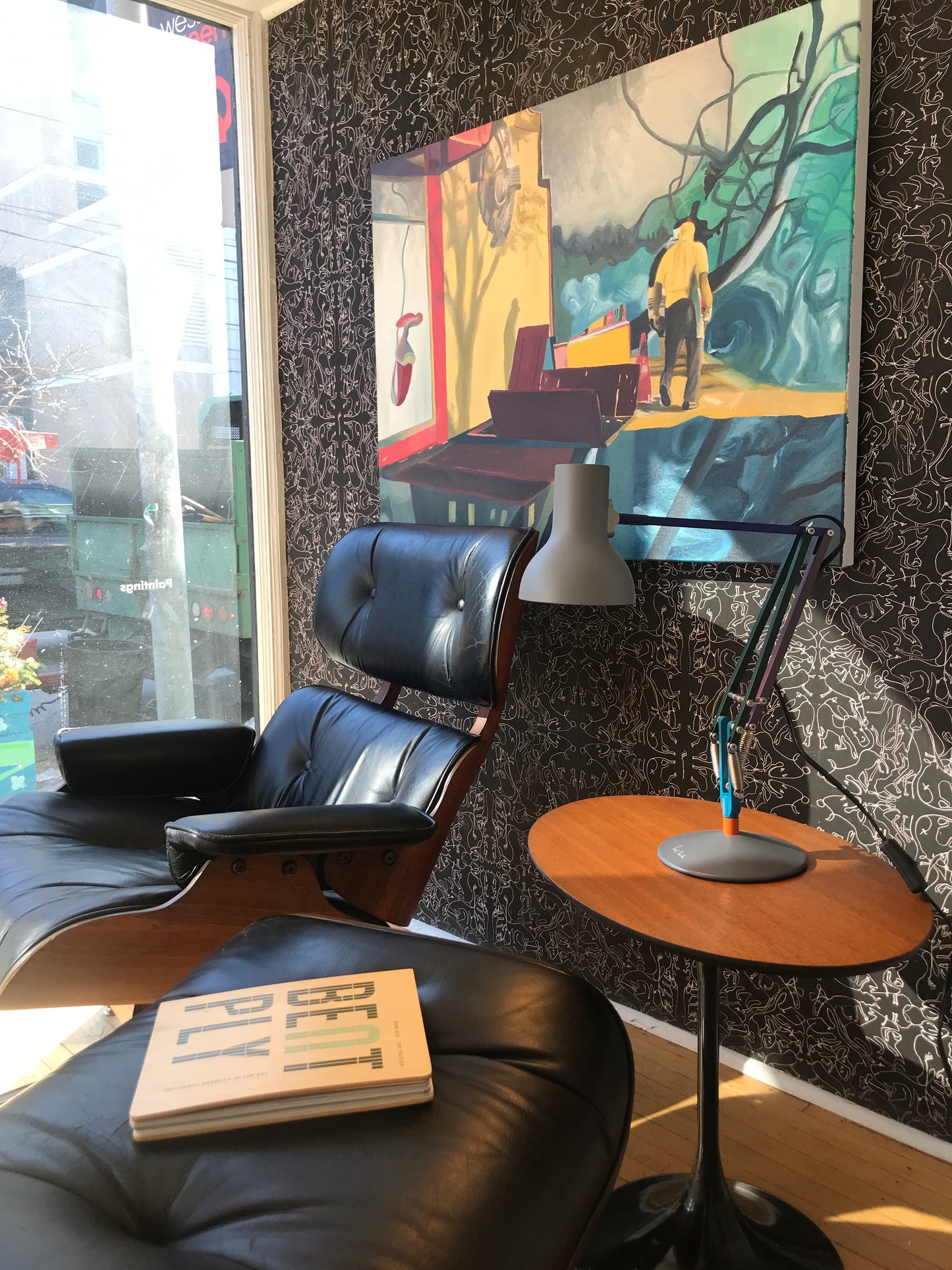 Eames Style Lounge & Ottoman