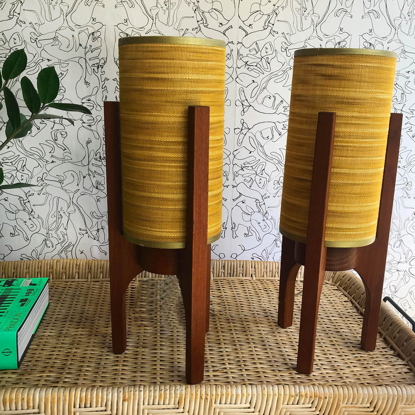 Teak Table Lamps