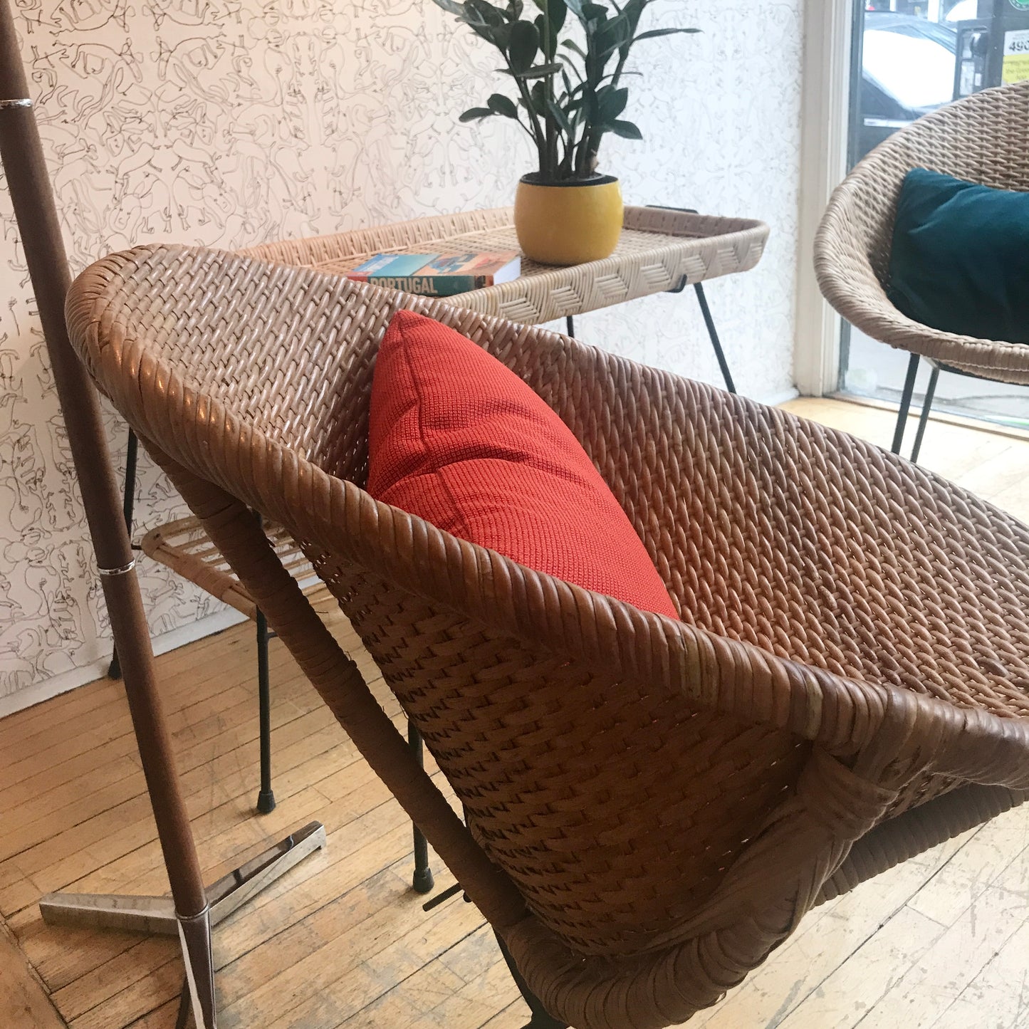1950s Rattan Patio Set