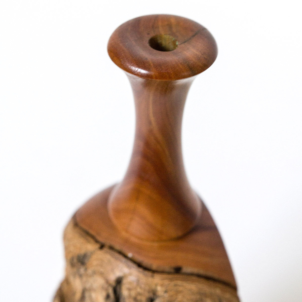 1970s Hand Carved Bud Vases