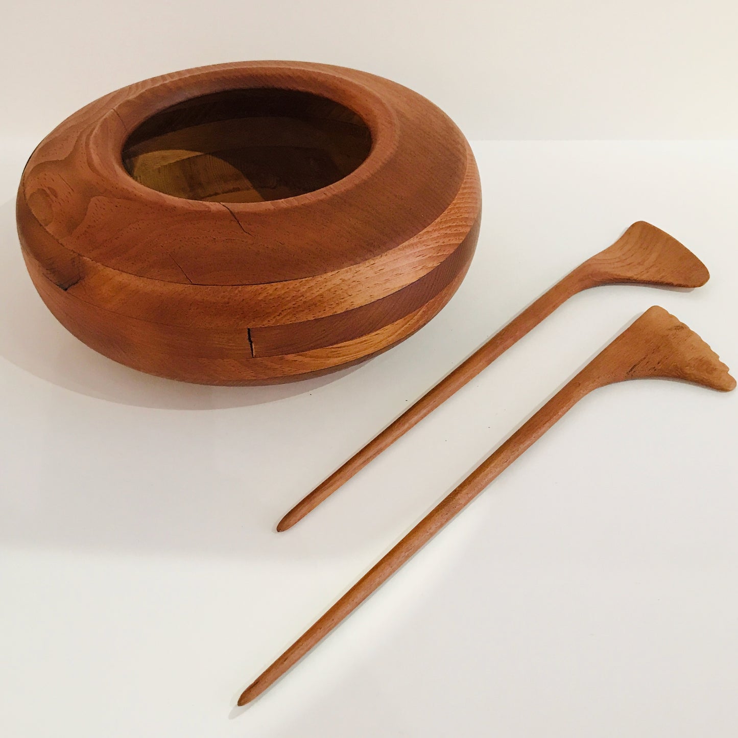 Teak Salad Bowl and Tongs