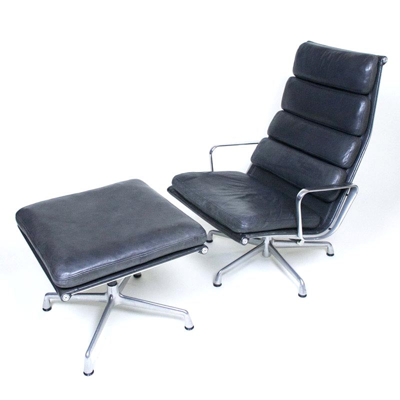 1970s HM Soft Pad Chair and Ottoman