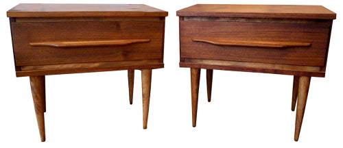 Pair of Walnut Night Tables