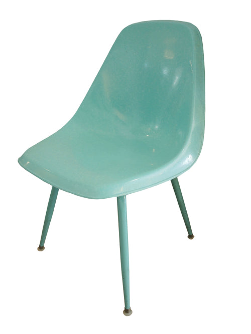 Aqua Blue Fiberglass Shell Chairs