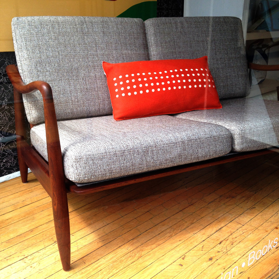 Mid Century Teak Love Seat