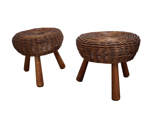 Tony Paul Wicker Stools