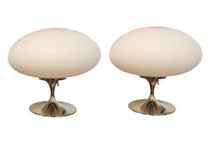 Pair of Mushroom Lamps by Laurel
