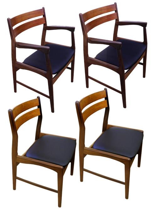 Eric Buck Solid Teak Dining Chairs
