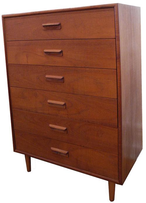Teak High Boy Dresser