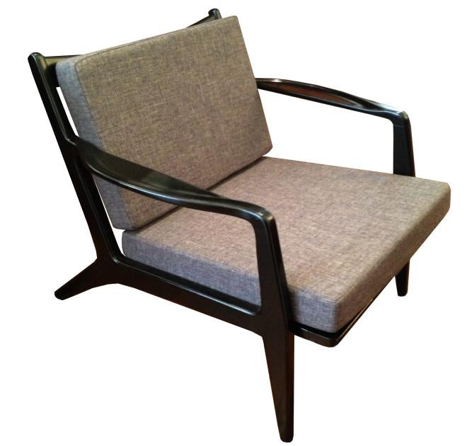 Black Mid Century Lounge Chair