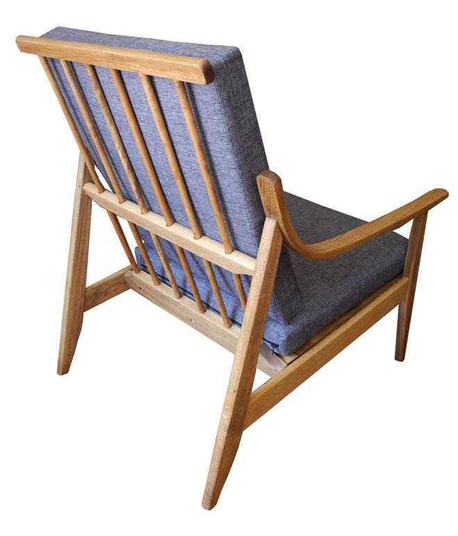 Danish Birch High Back Lounge Chair