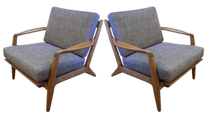 Pair of Ib Kofod Larsen Lounge Chairs