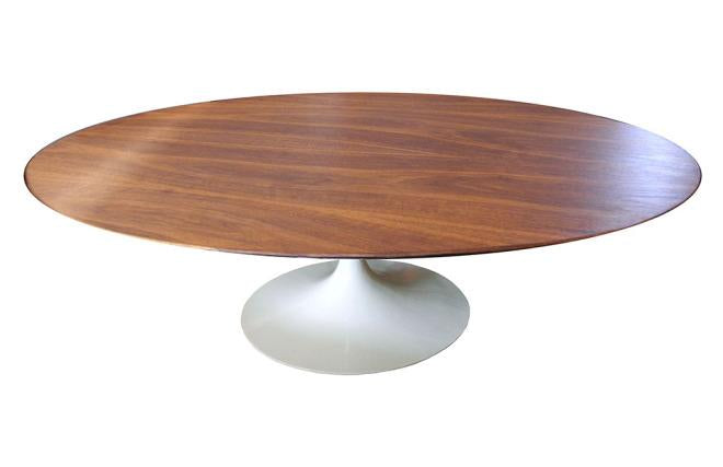 RARE. Saarinen Oval Walnut Coffee Table