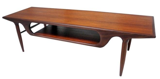 Sculptural Danish Teak Coffee Table