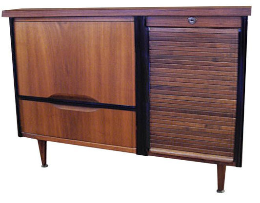 Canadian Teak Tambour Sideboard