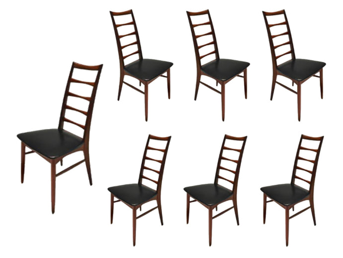 Set of Lis Rosewood Dining Chairs by Niels Koefoed