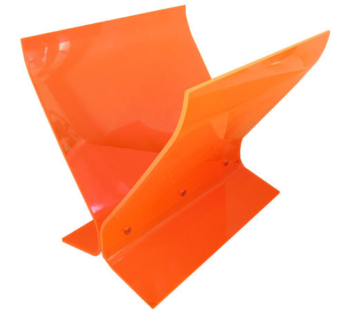 Neon Orange & Pink Acrylic Magazine Rack