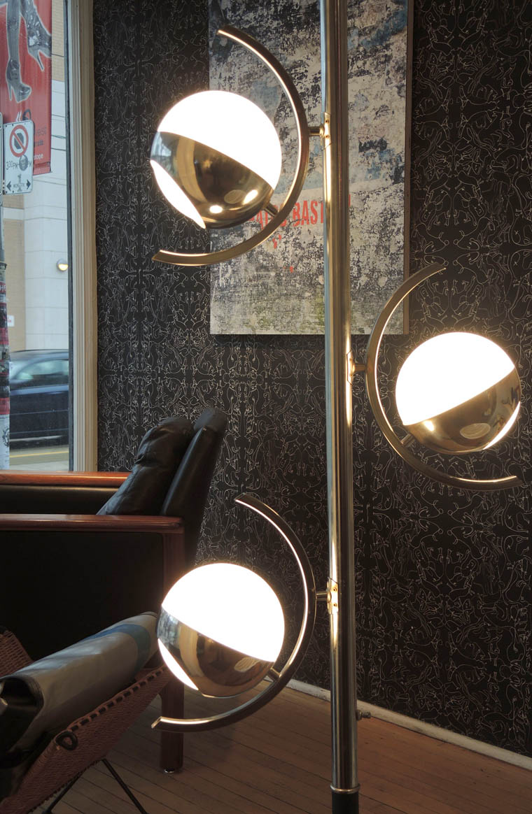 1970s Chrome Pole Lamp