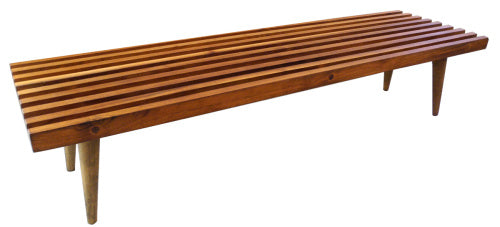 Mid Century Slat Bench