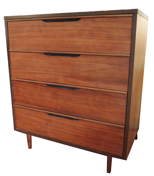 1960s Walnut Highboy Dresser