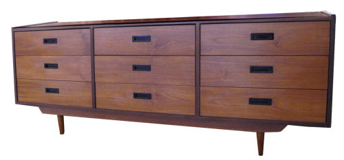 Teak Nine Drawer Dresser
