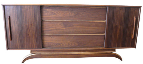 1950s Walnut and Birch Dresser