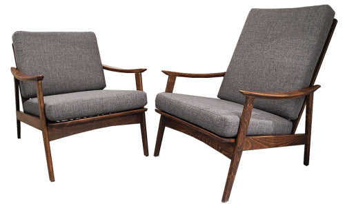 Mid Century His and Hers Lounge Chairs
