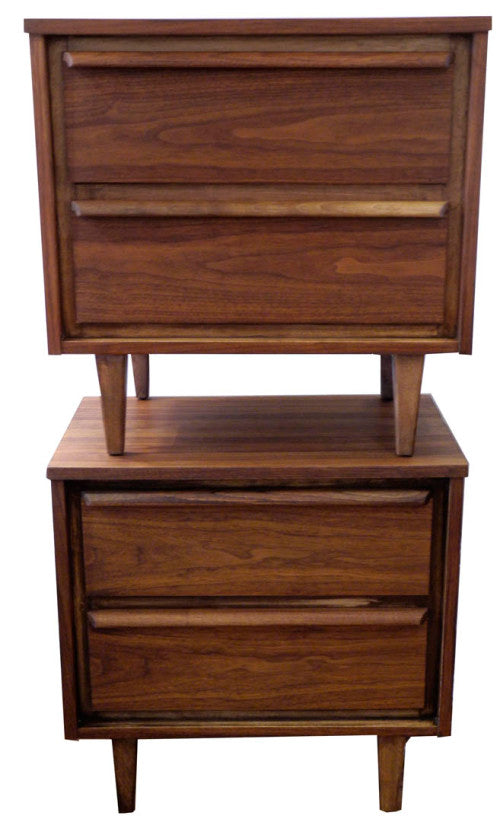 Pair of Walnut Night Tables