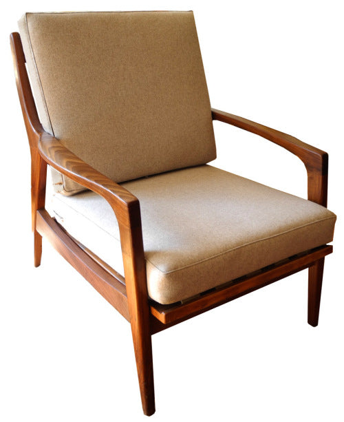 Mid Century Walnut Lounge Chair