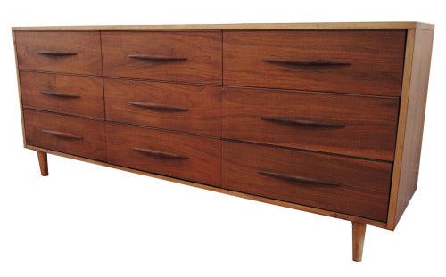 Walnut & Ash Mid Century Dresser