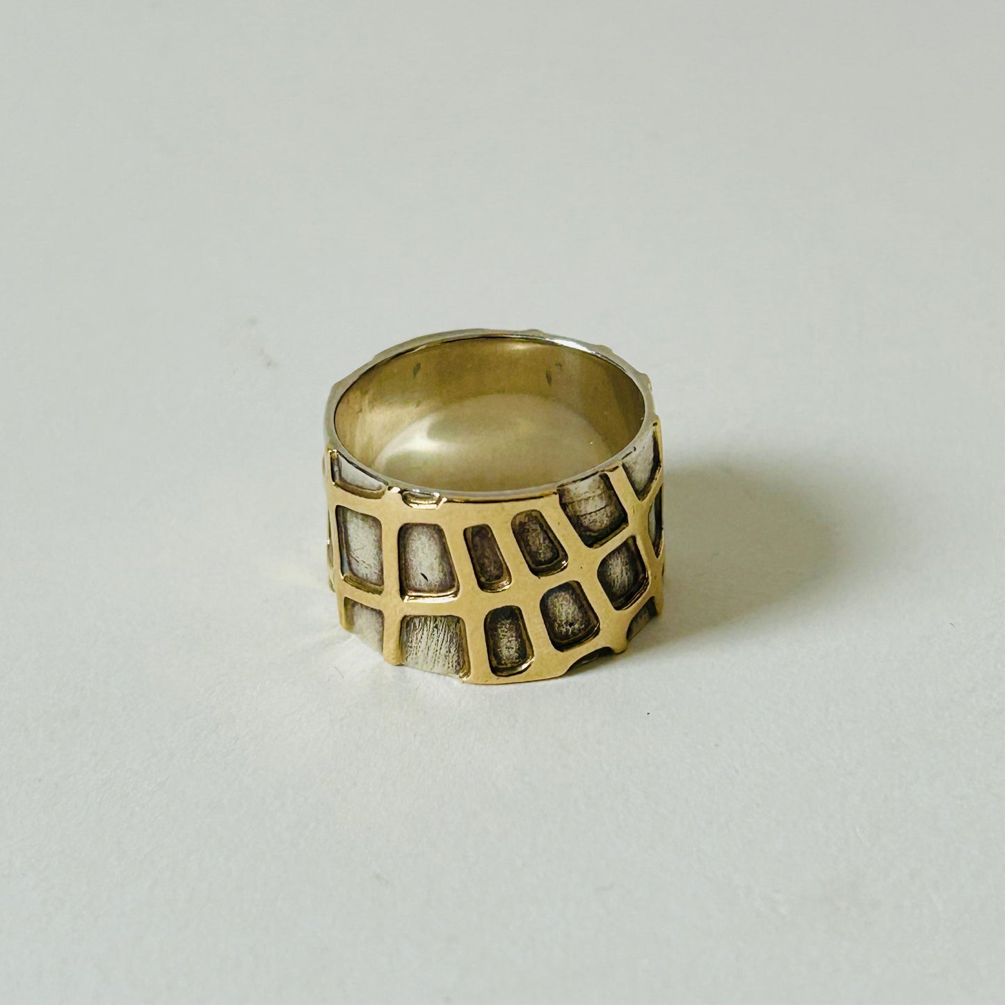 Silver & Gold Abstract Ring