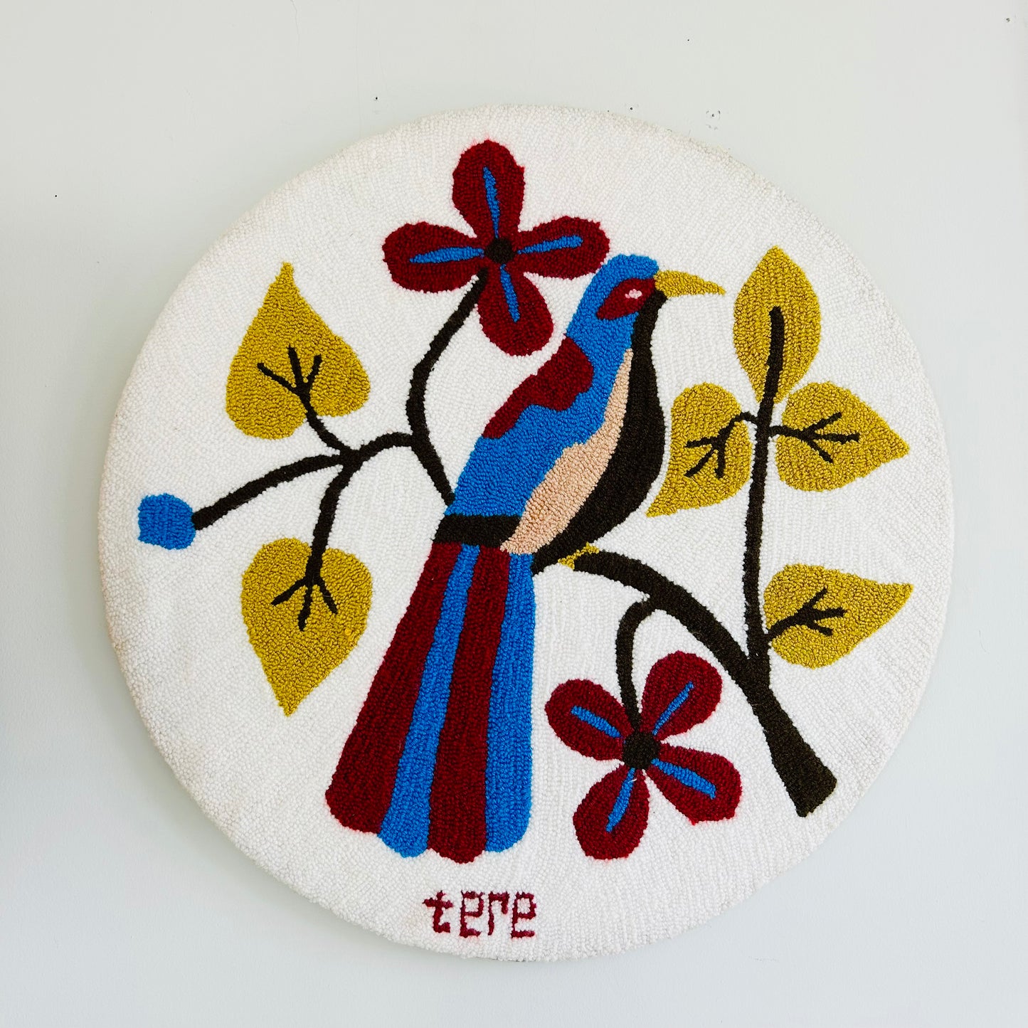 Vintage Hooked Tapestry