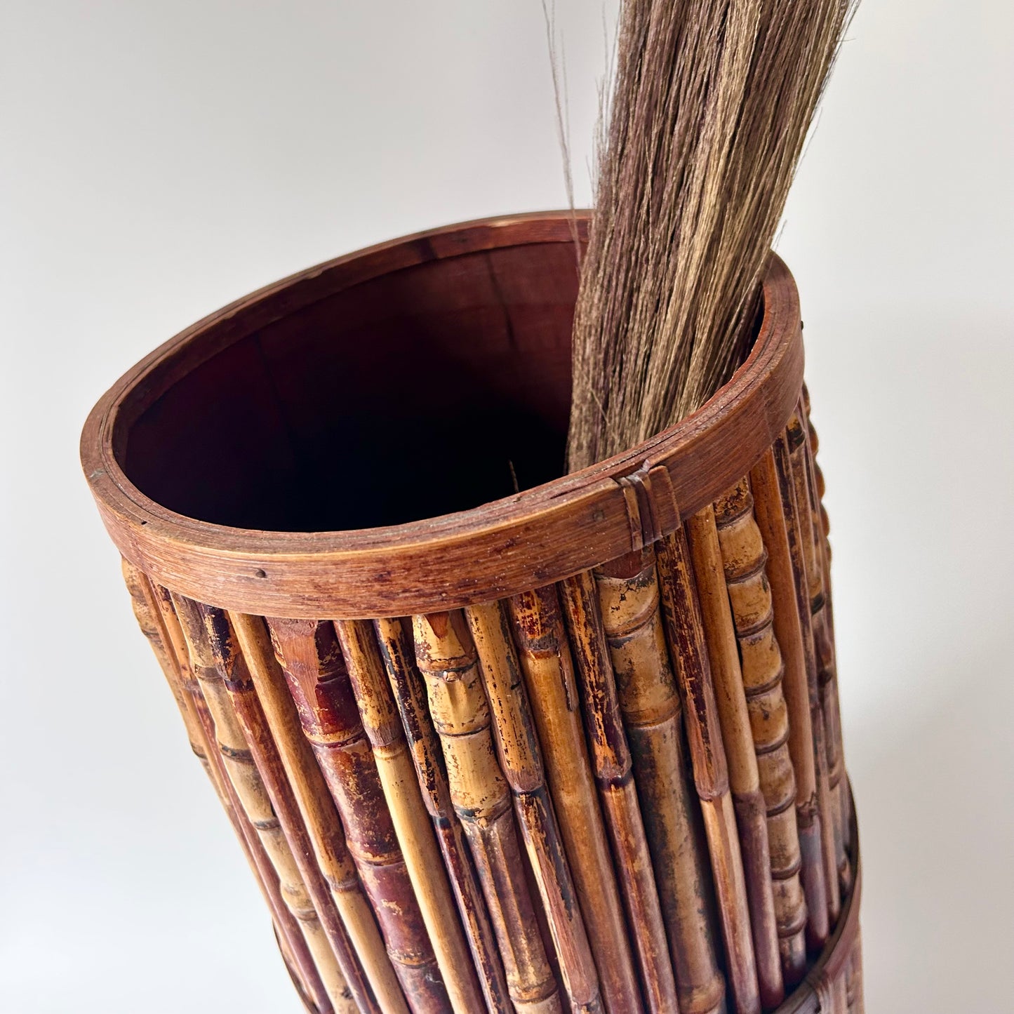 Vintage Tortoiseshell Bamboo Umbrella Stand