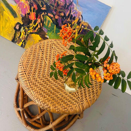 Vintage Rattan Nesting Tables
